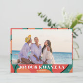 Joyous Kwanzaa Photo Holiday Design Feestdagenkaart (Staand voorkant)