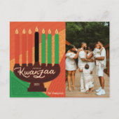 Joyous Kwanzaa Photo Holiday Design Feestdagenkaart (Voorkant)