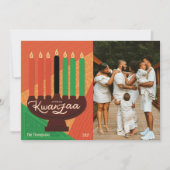Joyous Kwanzaa Photo Holiday Design Feestdagenkaart (Voorkant)