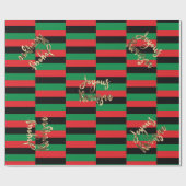 Joyous Kwanzaa RBG UNIA Afro-American Flag Wrappin Cadeaupapier (Vlak)