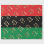 Joyous Kwanzaa RBG UNIA Afro-Amerikaanse vlag Cadeaupapier (Vlak)
