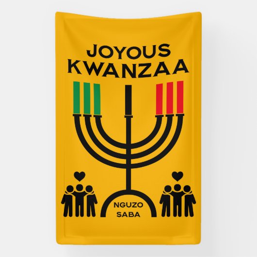 Joyous Kwanzaa Spandoek (Verticaal)