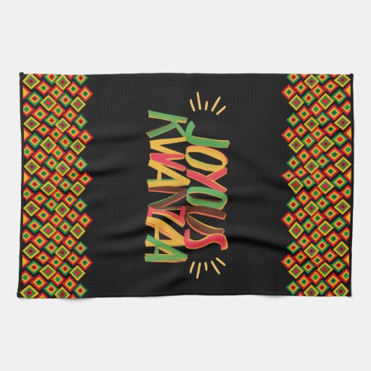 Joyous Kwanzaa Theedoek (Horizontaal)