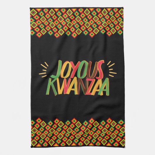 Joyous Kwanzaa Theedoek (Verticaal)