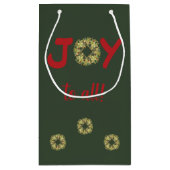 Joyous Light Hearing Wreated kerstcadeautas Klein Cadeauzakje (Achterkant)