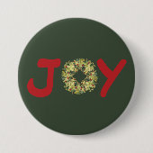 Joyous Light Hearing Wreated Kerstmis Pin Ronde Button 7,6 Cm (Voorkant)