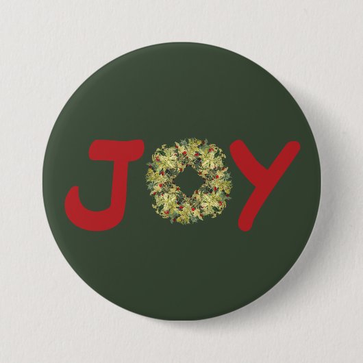 Joyous Light Hearing Wreated Kerstmis Pin Ronde Button 7,6 Cm (Voorkant)