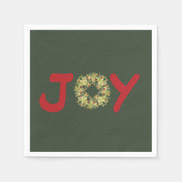 Joyous Light Hearing Wreath Kerstmis Napkin Servet