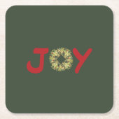 Joyous Light Hearted Kerstmis Wreater Kartonnen Onderzetters (Voorkant)