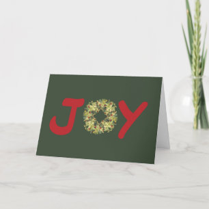 Joyous Light Hearted Wreatard-kerstkaart Feestdagen Kaart