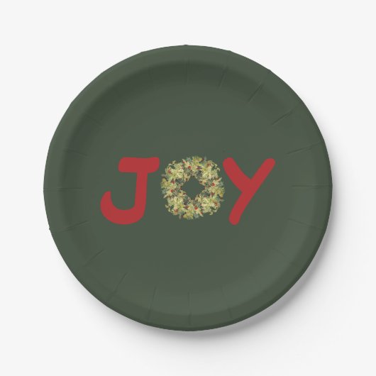 Joyous Light Hearted Wreated kerstBord Papieren Bordje (Voorkant)