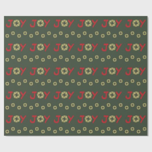 Joyous Light Hearted Wreated Kerstmis Cadeaupapier (Vlak)