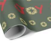 Joyous Light Hearted Wreated Kerstmis Cadeaupapier (Rol Hoek)