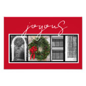 Joyous Noel Kerstfeestdag Foto Afdruk (Voorkant)