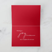 Joyous Noel Kerstfeestdag Kaart (Binnen)