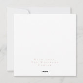 Joyous Paast Bunny Elegant Pink Gold Pasen Feestdagenkaart (Achterkant)