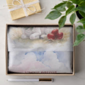 Joyous Pascha Lamb, Red Eggs and Cross Tissuepapier (Geschenk)