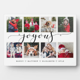 Joyous Script Familie Foto Keepsake Collage Plaque Fotoplaat