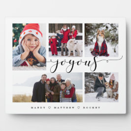Joyous Script Familie Foto Keepsake Collage Plaque Fotoplaat