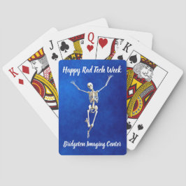 Joyous Skeleton "Happy Rad Tech Week" Pokerkaarten