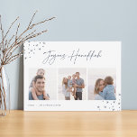 Joyous Sketch | Hanukkah Photo Collage Feestdagenkaart<br><div class="desc">Verstuur Hanukkah begroetingen naar vrienden en familie in chique stijl met onze elegante fotokaarten. De kaart is ontworpen om drie van uw favoriete foto's aan zij te plaatsen in een collage formaat, en bevat "joyous Hanukkah" in casual handgeschetste scriptletters, voorzien van handgetekende sterren aan de hoeken. Pas aan met je...</div>