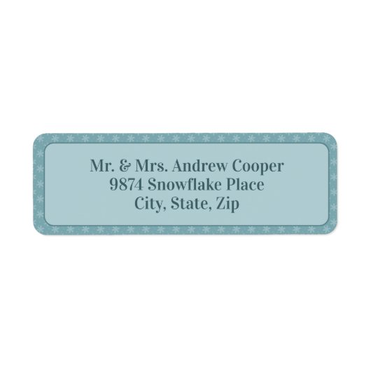 Joyous Snowflakes Etiket (Voorkant)