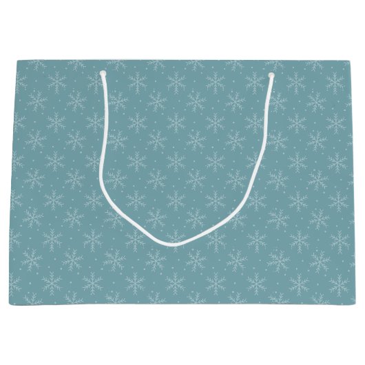 Joyous Snowflakes Large Cadeautasje (Voorkant)