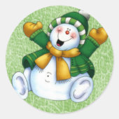 Joyous Snowman Sticker (Voorkant)