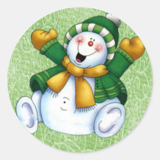 Joyous Snowman Sticker (Voorkant)