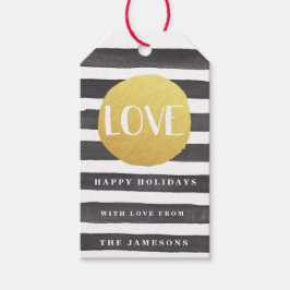 Joyous Stripes Holiday Gift Labels / LIEFDE Cadeaulabel