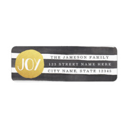 Joyous Stripes retourneren adreslabels Etiket