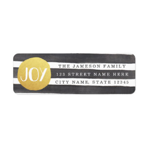 Joyous Stripes Return Address Labels