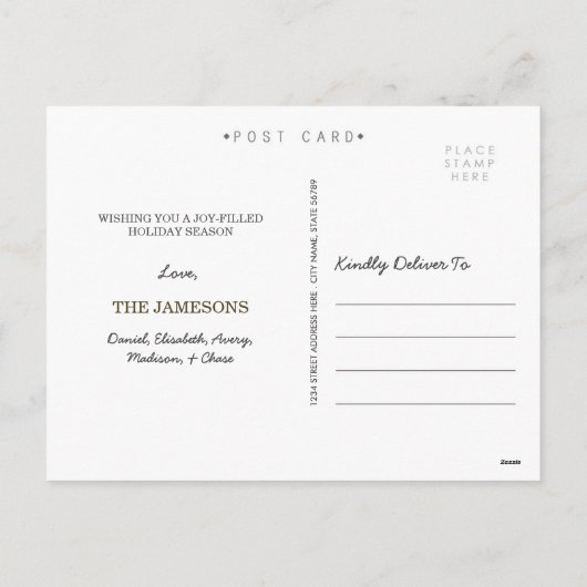 Joyous Stripes Vakantiefoto Briefkaart / LIEFDE (Achterkant)