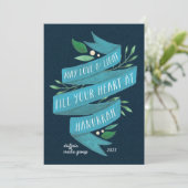 Joyous Tidings | Corporate Hanukkah Kaart (Staand voorkant)