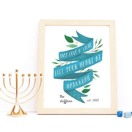 Joyous Tidings | Personalized Hanukkah Art Print