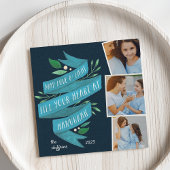 Joyous Tidings | Square Hanukkah-fotokaart Feestdagenkaart