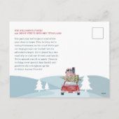 Joyous Travels Road Trip Red Retro Waterverf Feestdagenkaart (Achterkant)