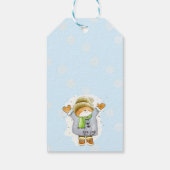 Joyous Winter Cat Cadeaulabel (Achterkant)