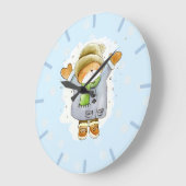 Joyous Winter Cat Grote Klok (Hoek)