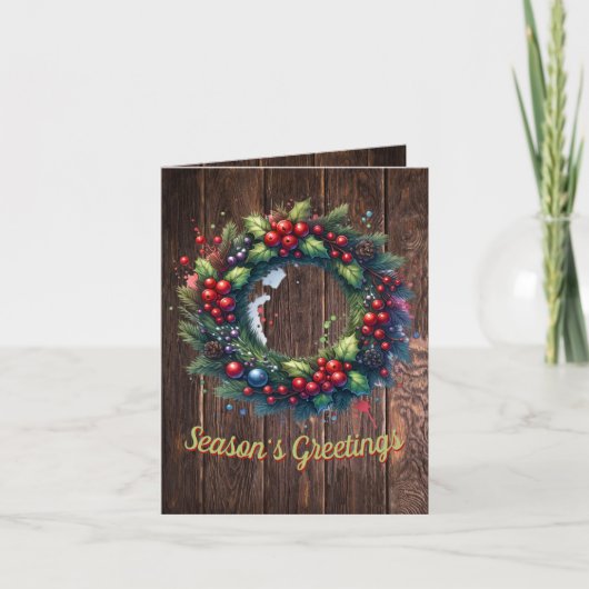 Joyous Wreath Holiday Kaart (Voorkant)