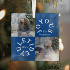 Joyous Yuletide 2 Foto Glas Ornament