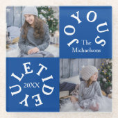 Joyous Yuletide 2 Photo Glazen Onderzetter (Voorkant)