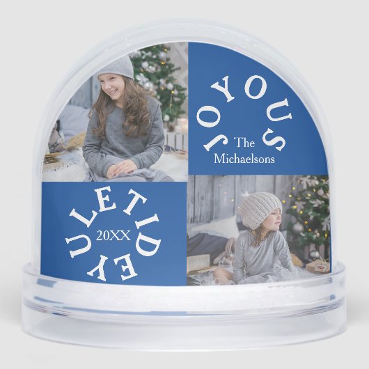 Joyous Yuletide 2 Photo Sneeuwbol (Voorkant)