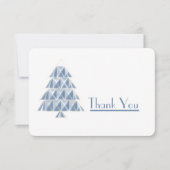 Joyoux Noel Blauw Dank u kaart (Voorkant)