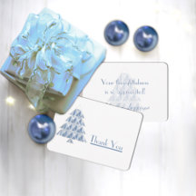 Joyoux Noel Blauw Dank u kaart
