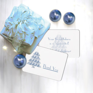 Joyoux Noel Blauw Dank u kaart
