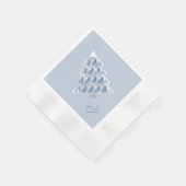 Joyoux Noel Blauw Papier servet (Hoek)