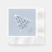 Joyoux Noel Blauw Papier servet (Voorkant)