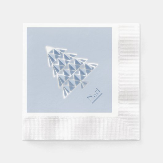 Joyoux Noel Blauw Papier servet (Voorkant)