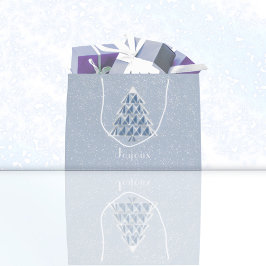Joyoux Noel Blue Gift Bag Groot Cadeauzakje